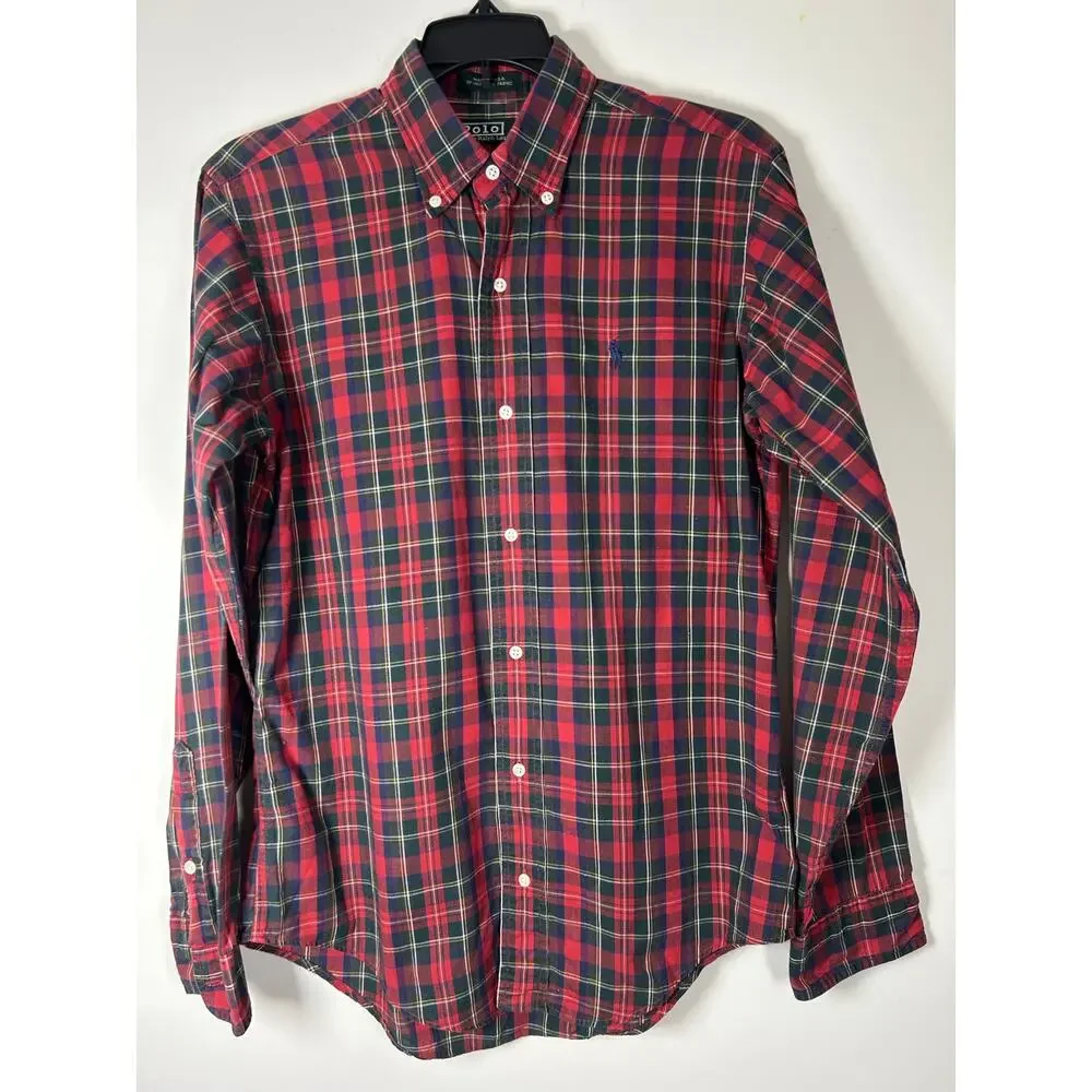 Lauren, Ralph Lauren plaid  boys junior button up shirt, Size 16  long sleeves